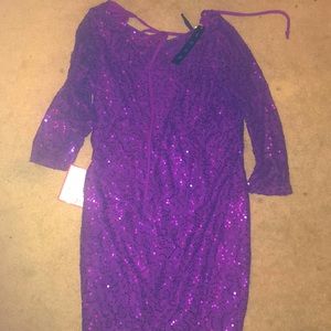 Purple sequins dress